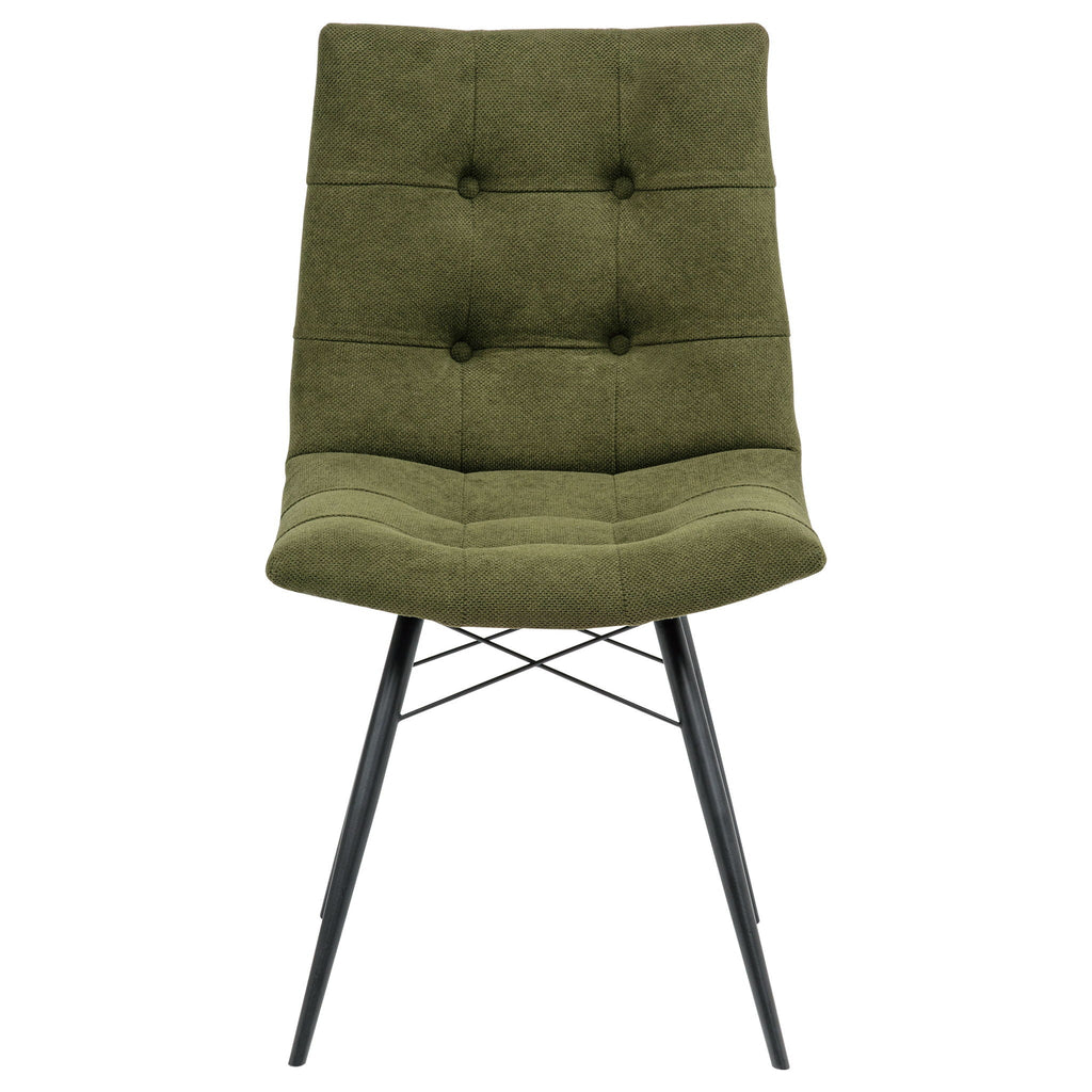 Aiken Fabric Upholstered Dining Side Chair Saddle Forest Green (Set of 4)