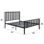 Zudora - Full Bed - Antique Oak & Black