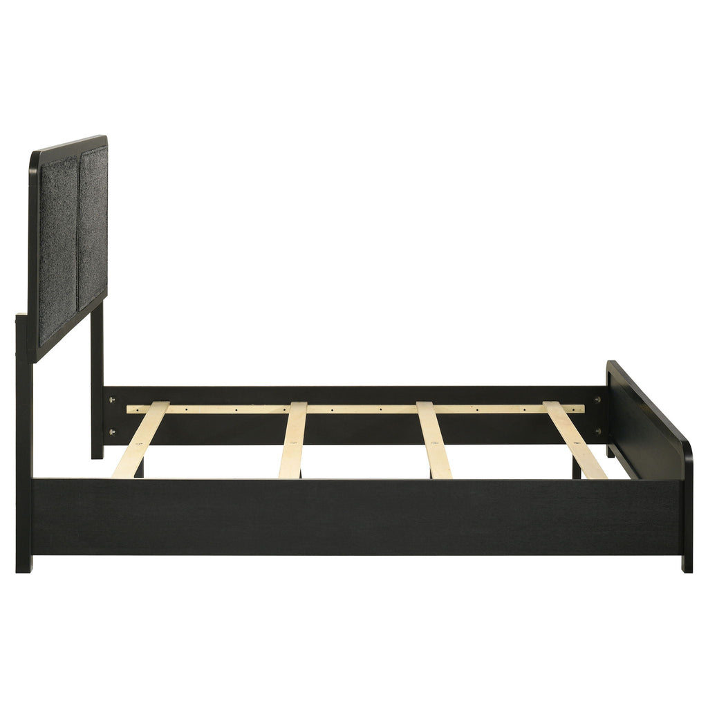 Cavelle 51-inch Upholstered Full Panel Bed Black