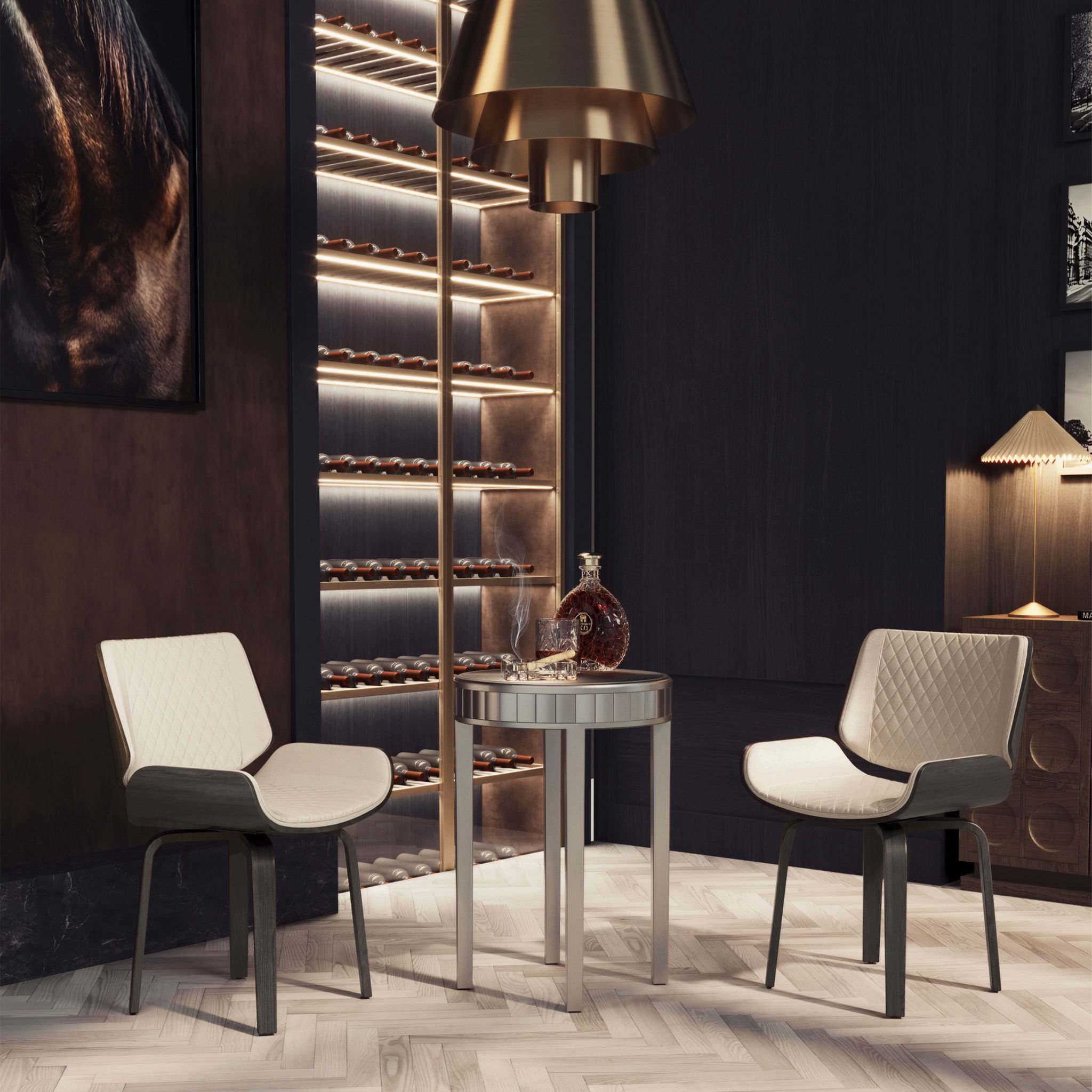 Dining Chair 360° Swivel, Ergonomic Design Upholstery, Bentwood Frame, (Set of 2) - Beige