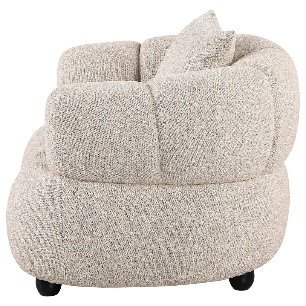 Whitney Contemporary Channel Tufted Woven Fabric Upholstered Accent Chair