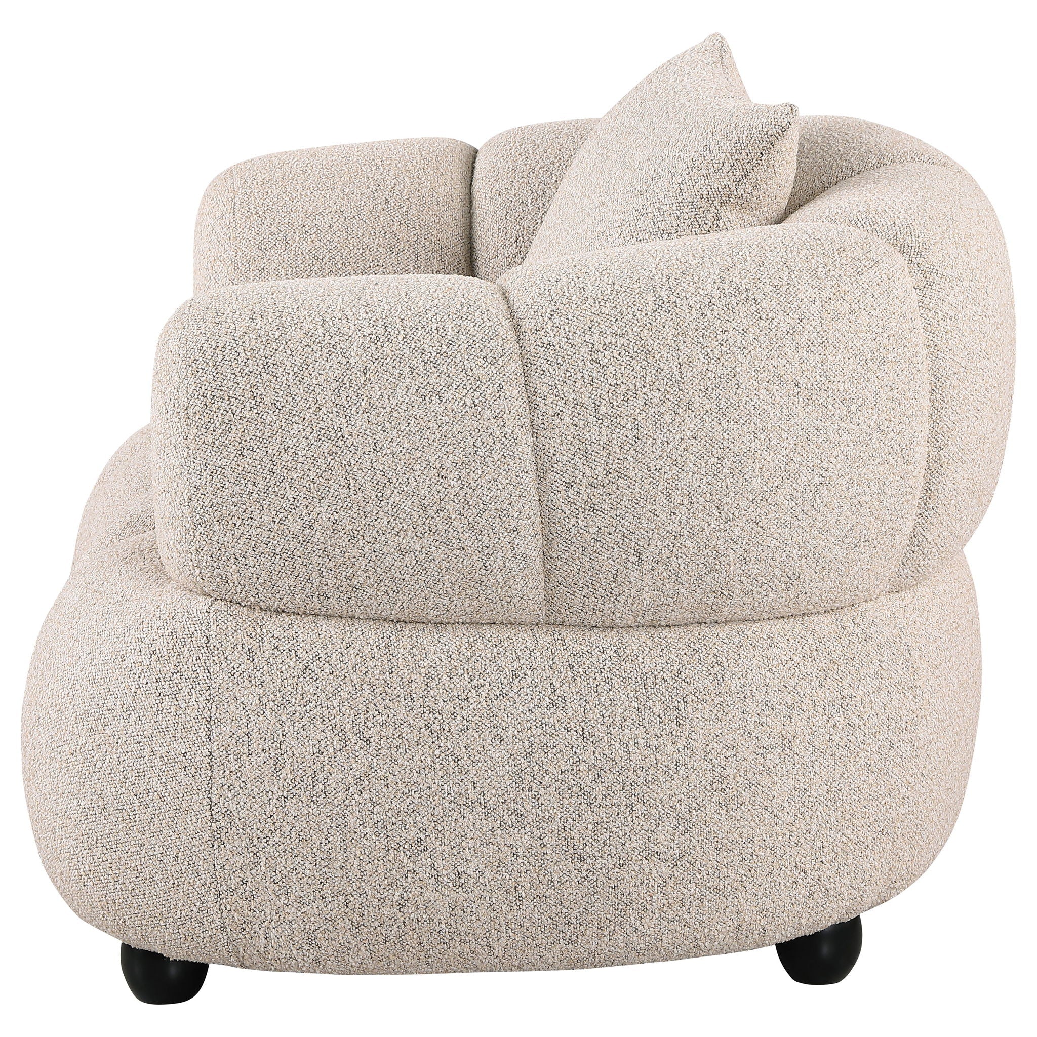 Whitney Contemporary Channel Tufted Woven Fabric Upholstered Accent Chair