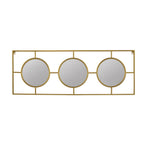 3 Mirror Piece Wall Mirror InRectangular Frame, Home Wall Decor For Bedroom Living Room