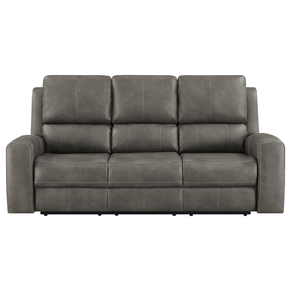 Brickston Triple Power Reclining Sofa Charcoal