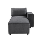 Silvester - Modular Chaise With 2 Pillows - Gray Fabric