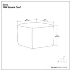Zoey - Handcrafted Woven Cube Pouf