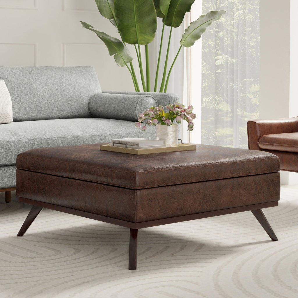 Owen - Multifunctional Square Coffee Table Storage Ottoman