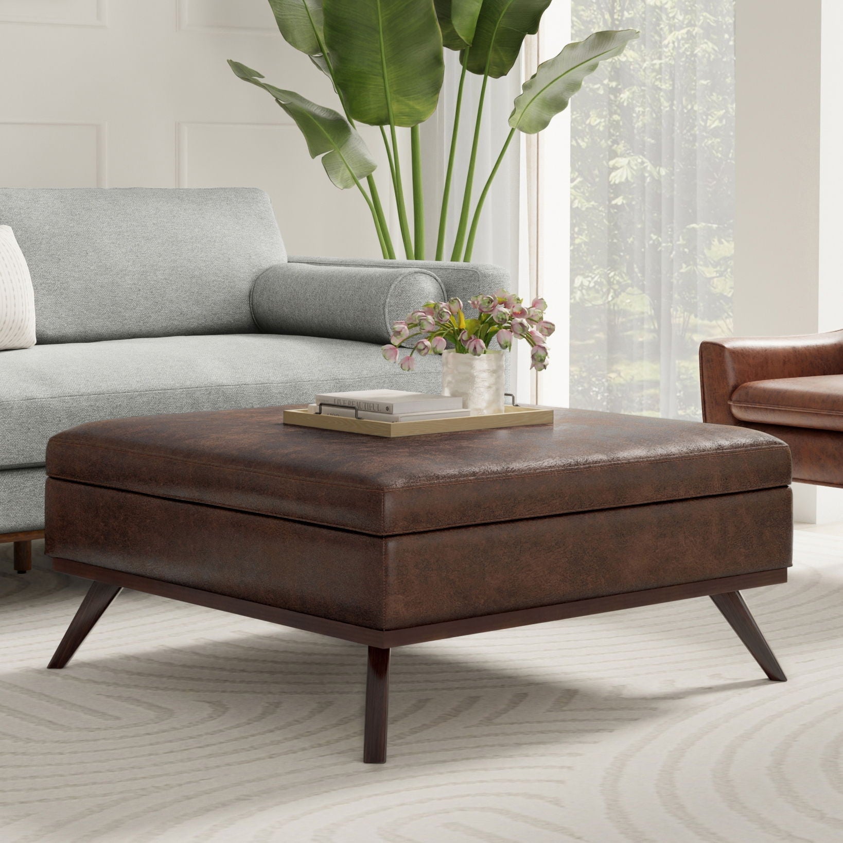 Owen - Multifunctional Square Coffee Table Storage Ottoman