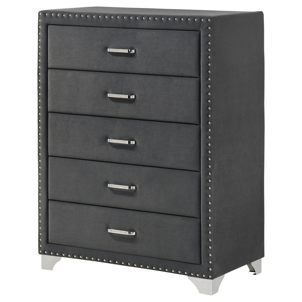 Melody 5-drawer Bedroom Chest Grey