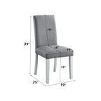 Lanton - Side Chair (Set of 2) - Gray Linen & Antique White