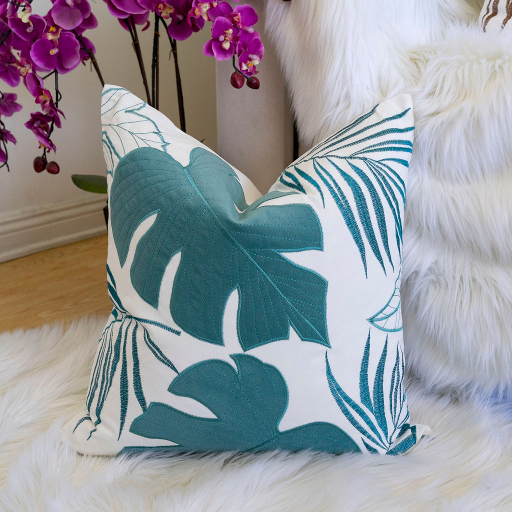 Autumn Vibes Leaf Accent Pillow