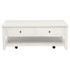 Payne 48-inch Mobile Lift Top Coffee Table Distressed White