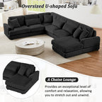 Oversized Sectional Sofa U - Shaped Sofa Couch Modern Sofa Upholstered In Soft With A Chaise Lounge For Living Room