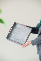 Decorative Galvanized Nesting Trays (Set of 3) - Gray