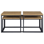 Straden 3-piece Engineered Wood Coffee Table Set Mango and Black