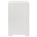 Ives 2-drawer Nightstand Bedside Table White High Gloss