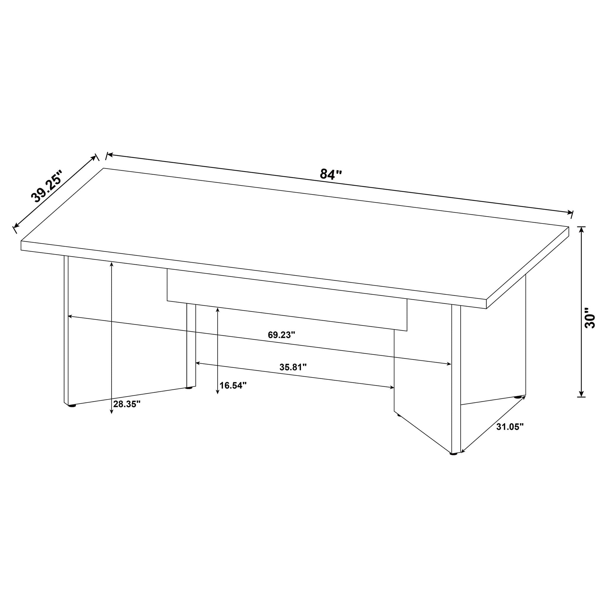 Jamestown 84-inch Composite Wood Dining Table Mango