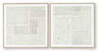 Andorfield - Wall Art Set (Set of 2) - Beige / Black / White
