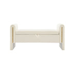Modern Teddy Upholstered Large Bed End Bench With Arms And Storage
