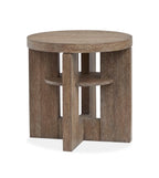 Cypress - Round End Table - Spiced Brown