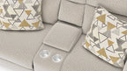 Micah - Power Headrest Power Deep Seat Reclining Console Loveseat - Oatmeal