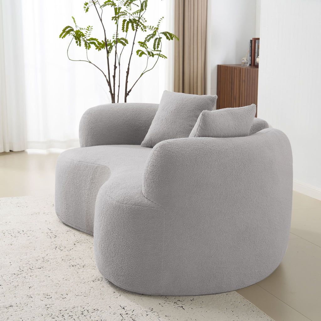 Modern Curved Loveseat