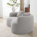Modern Curved Loveseat