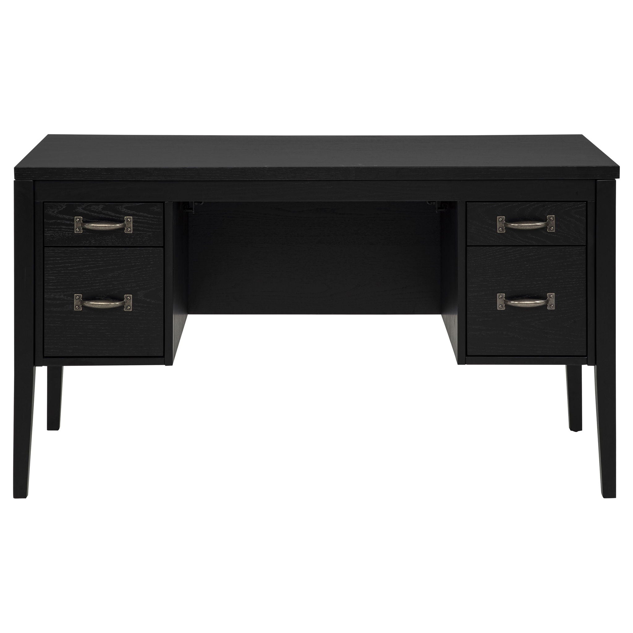 Graham 54-inch 4-drawer Double Pedestal Lift Top Computer Desk Black