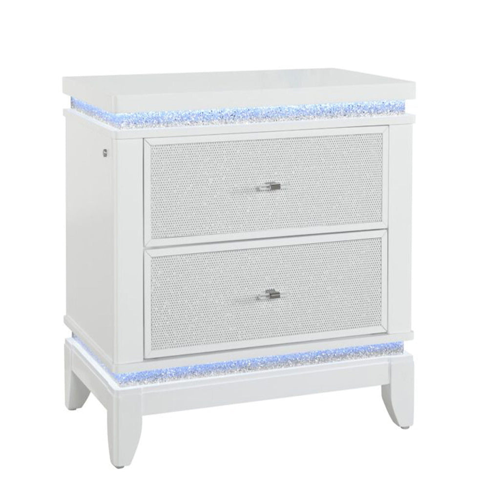 Adalid - 5 Pieces Bedroom Set With LED Lights And Glittered Detailing
