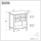 Warm Shaker - Bedside Table