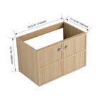Modern Wall Mounted Bathroom Vanity With Soft Closing Doors