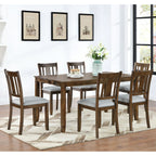 Kitchen Dining Set, Rectangular Dining Table With Upholstered Chairs