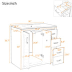 Bathroom Vanity With Sink Combo, Storage Cabinet, Freestanding Set With 3 Drawers & Soft Closing Doors