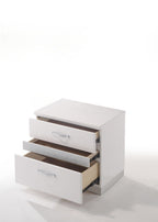 Naima II - High Gloss Nightstand - White