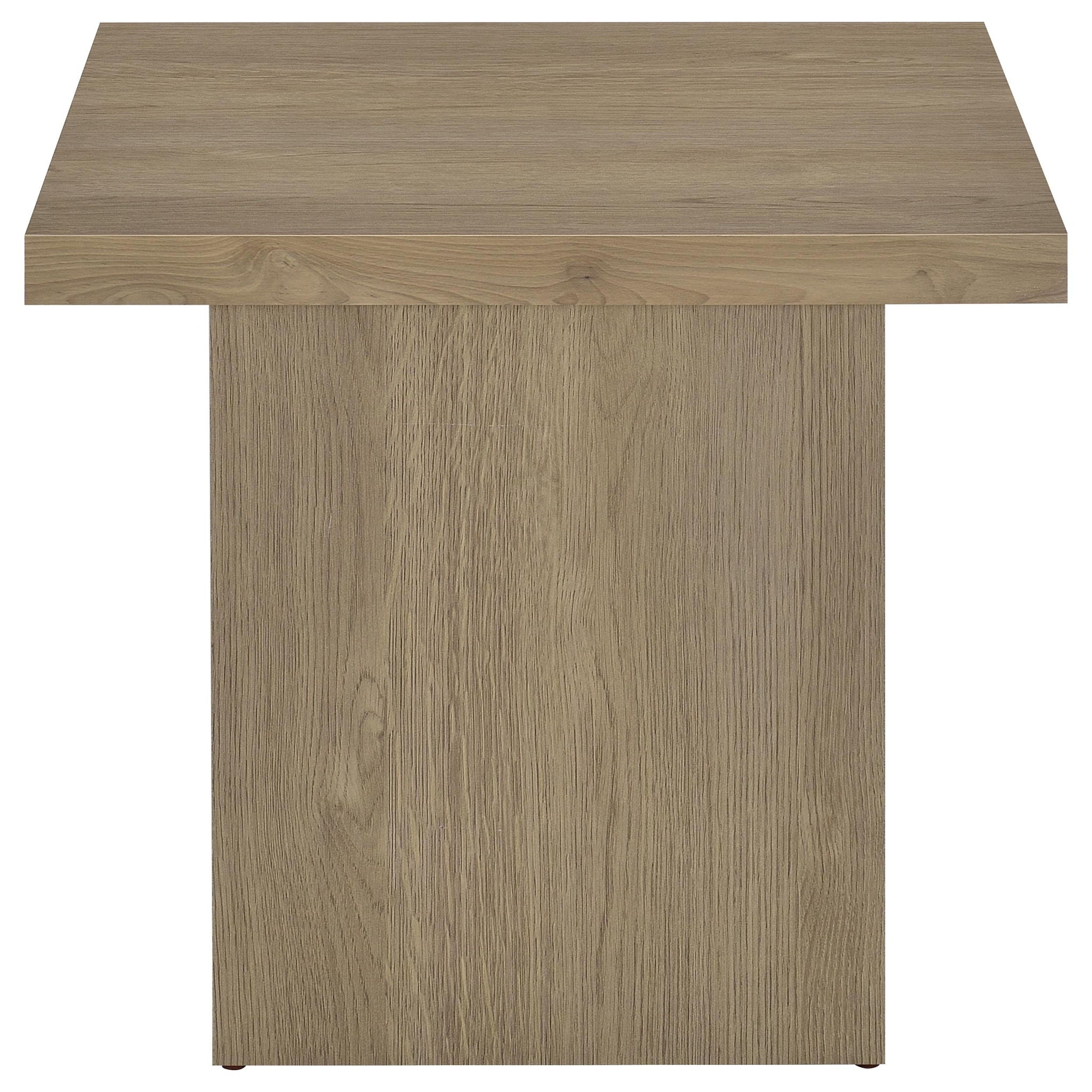 Devar Square Engineered Wood Side End Table Latte