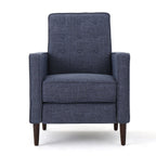 Mid-Century Modern Recliner With Button Tufted Waffle Stitch