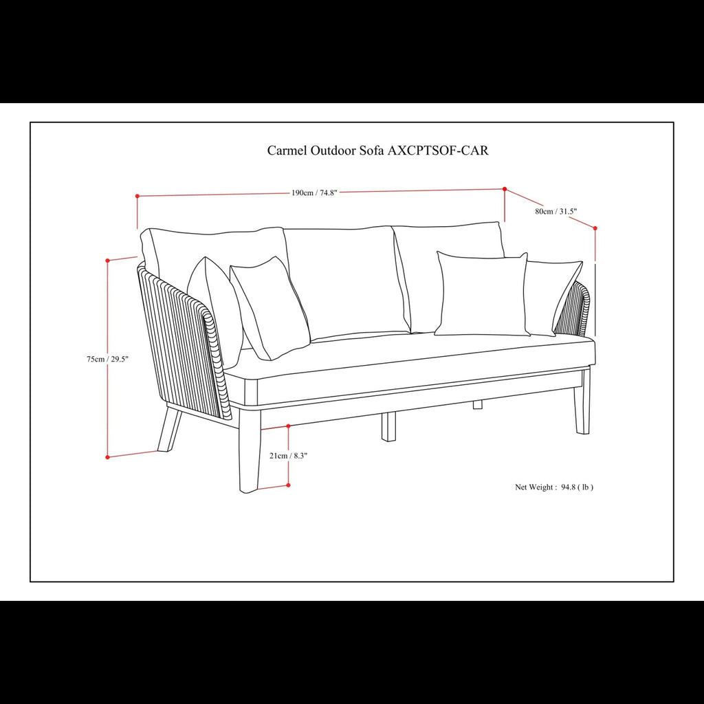 Carmel - Outdoor Sofa - Sand Drift