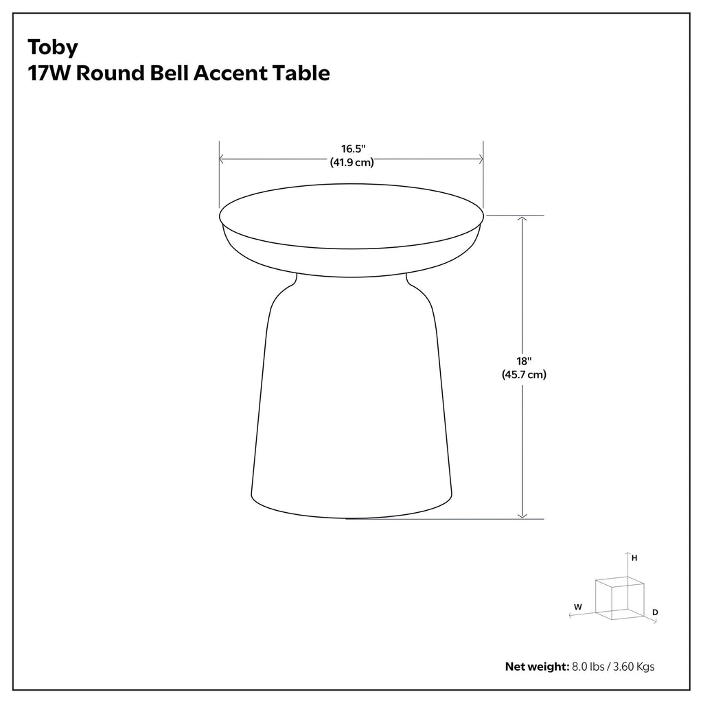 Toby - Handcrafted Metal Accent Table