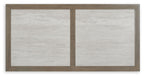 Rainier Ranch - Rectangle Dining Table With Umbrella Option - Brown / Beige