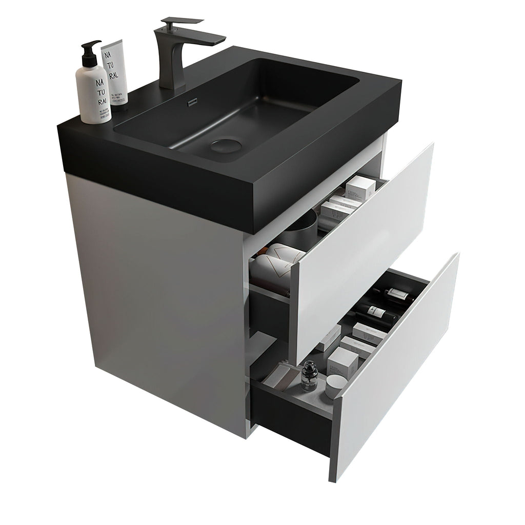 Alice - Bathroom Vanity With Large Storage, Sink, Wall Mounted