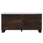 Edwyn - Server With Marble Top - Natural Marble Top & Espresso Finish