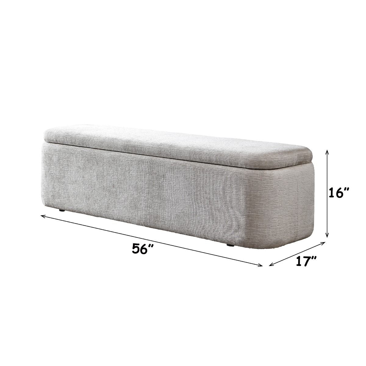 Orane - Bench With Storage - Gray