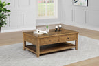 Payne 48-inch Mobile Lift Top Coffee Table Distressed Brown