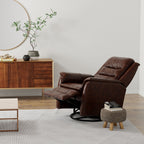 Swivel Recliner With Manual Adjustable Footrest