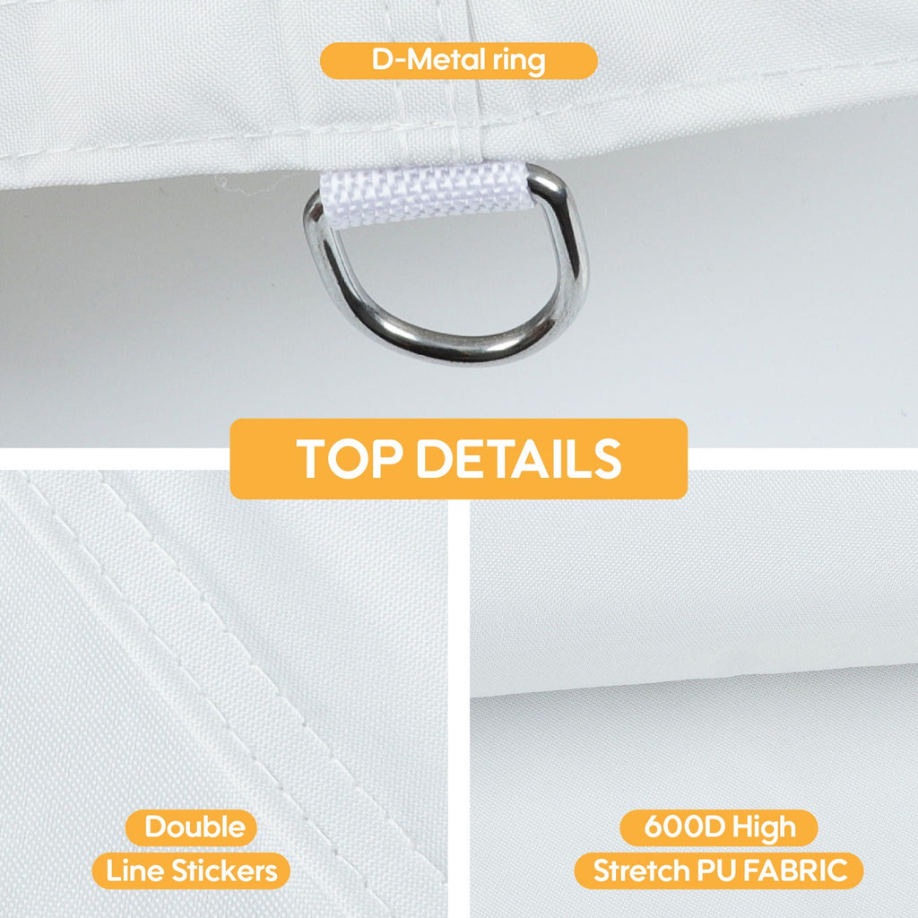 Canopy Replacement Top With 4 Pack W8 Bags, Pop Up Tent Cover Only, Frame Not Included