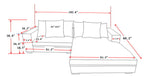 Luxe - Oversized 2 Piece Sectional Couches For Living Room, L Shaped Sofa With Chaise