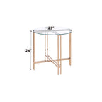Veises - End Table - Champagne