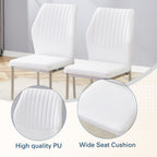 Luxury Simple High Resilience Dining Chair With Metal Legs