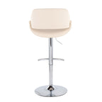 Fabrico - Contemporary Adjustable Bar Stool With Rounded T Footrest (Set of 2)