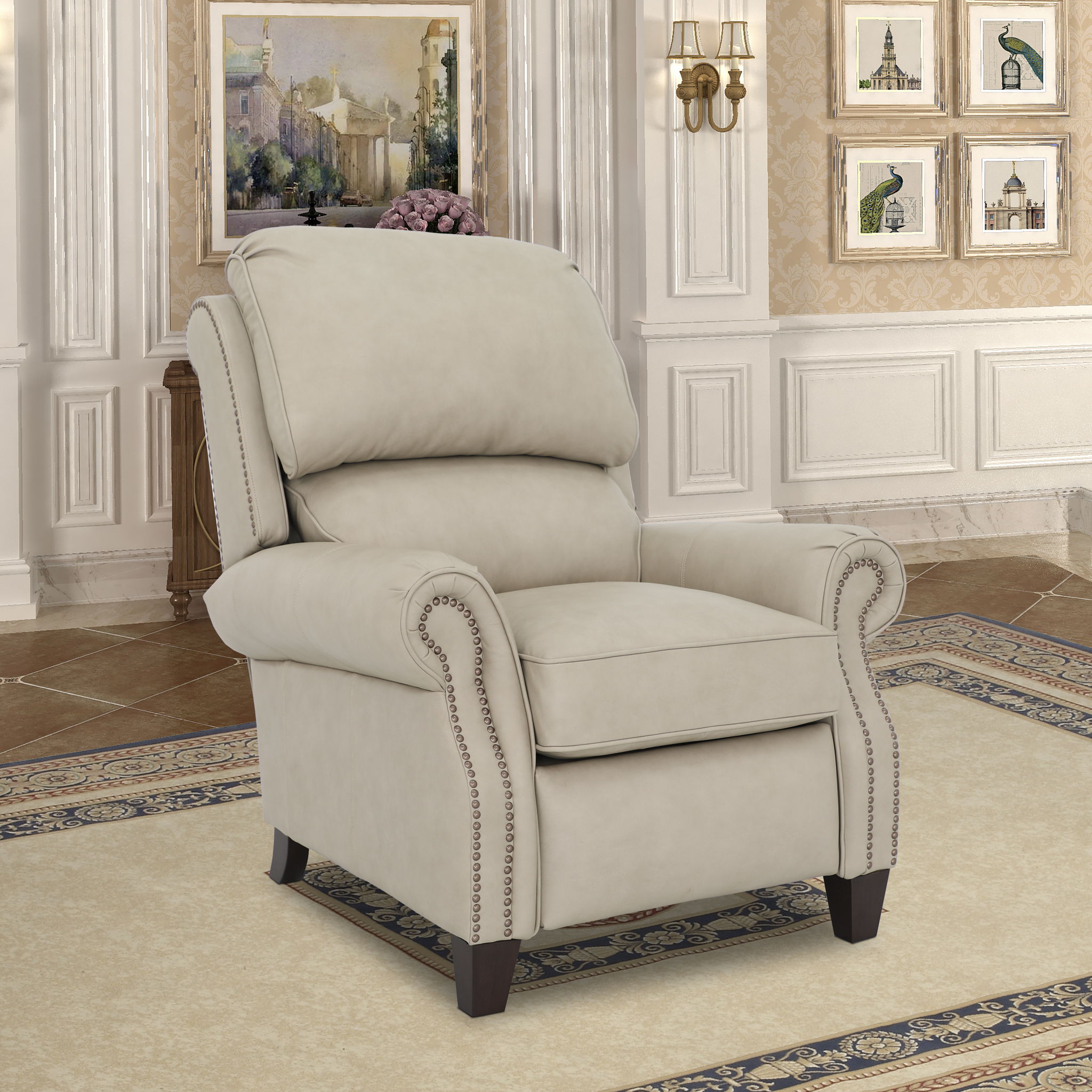 Churchill - Push Thru The Arm Recliner - Cabernet
